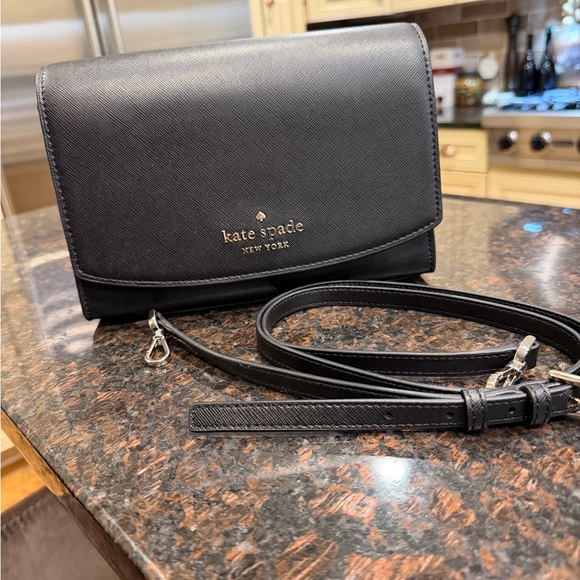 Kate Spade Black Crossbody with Gold Chain - Picture 7 of 7